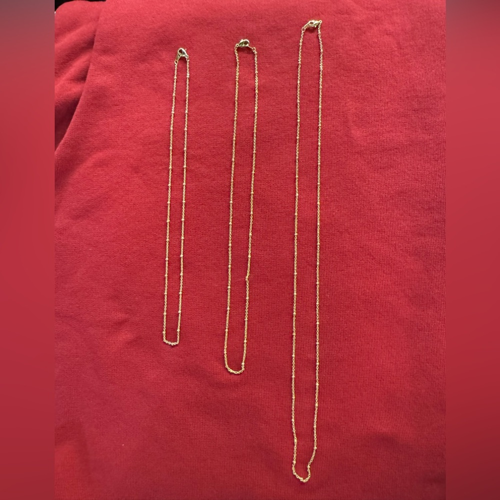 Trio of Gold Necklaces